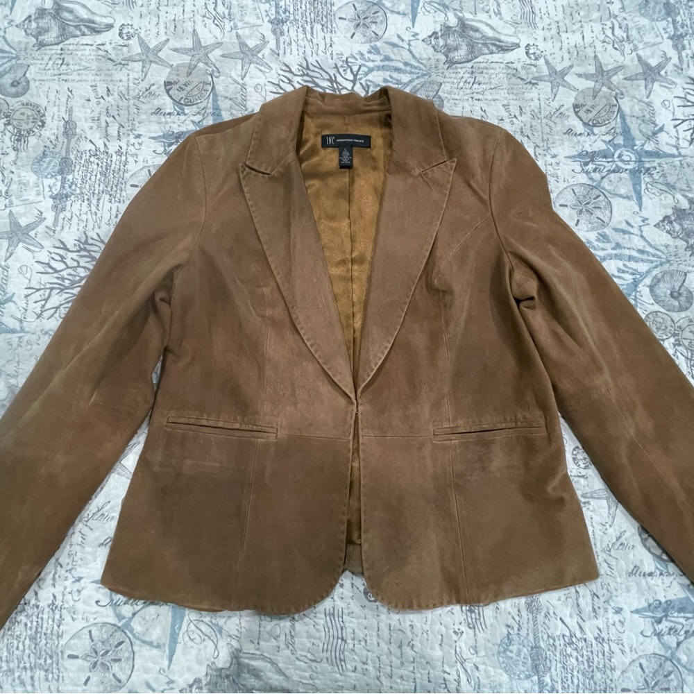 INC International Concepts Tan Suede Blazer
